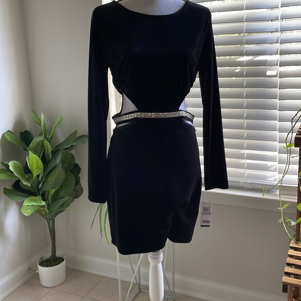 NWT Little Black velvet dress.
